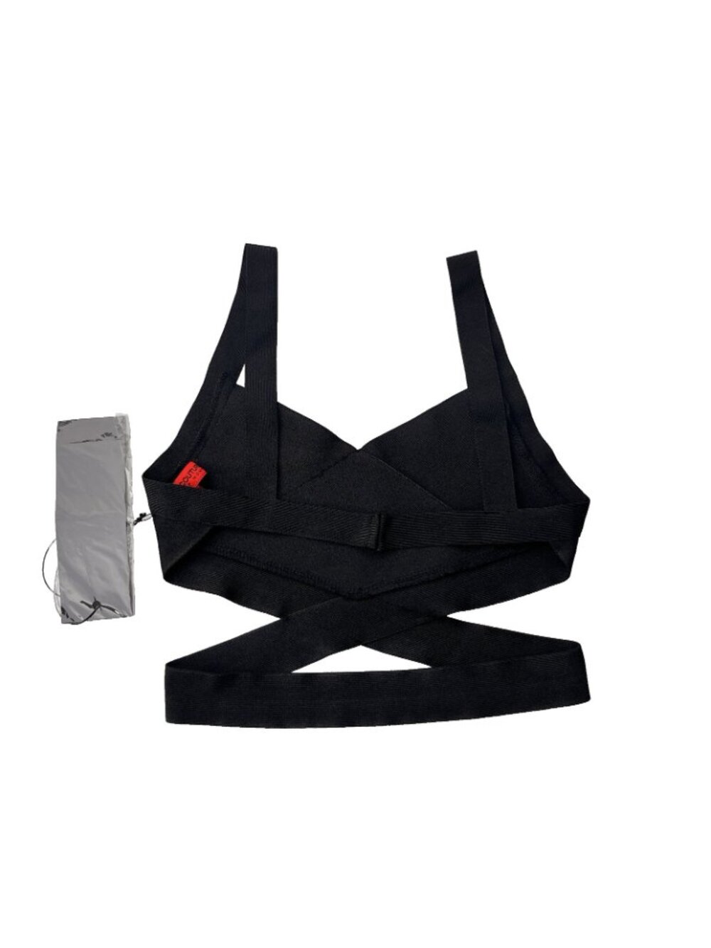Wow Couture Black Two Pieces Set Bandage Bra And Panty Size Medium - Picture 5 of 16